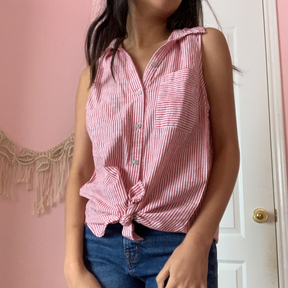 Faded Glory Striped Sleeveless Top